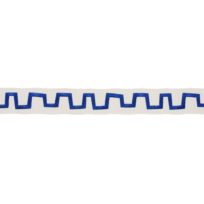 Schumacher Corbu Tape Blue Trim 81771