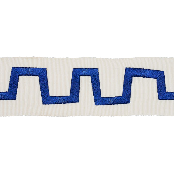 Schumacher Corbu Tape Blue Trim 81771