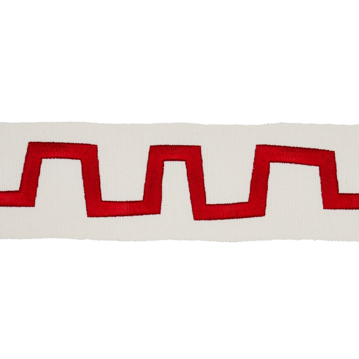 Schumacher Corbu Tape Red Trim 81772