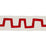 Schumacher Corbu Tape Red Trim Sample 81772