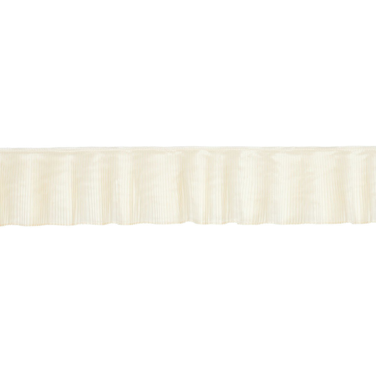 Schumacher Botticelli Silk Ruffle Trim Bone Trim Sample 81790