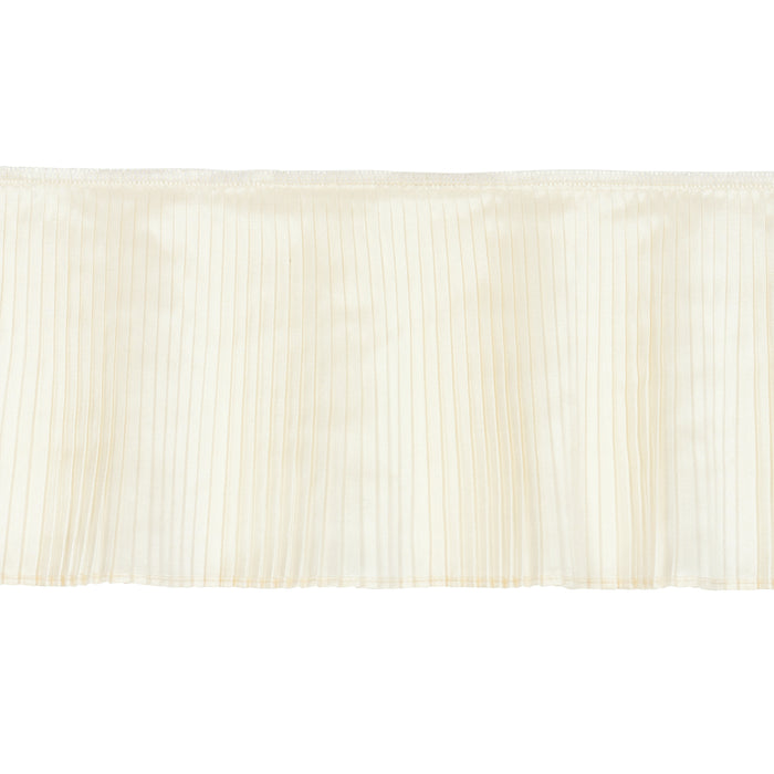 Schumacher Botticelli Silk Ruffle Trim Bone Trim Sample 81790