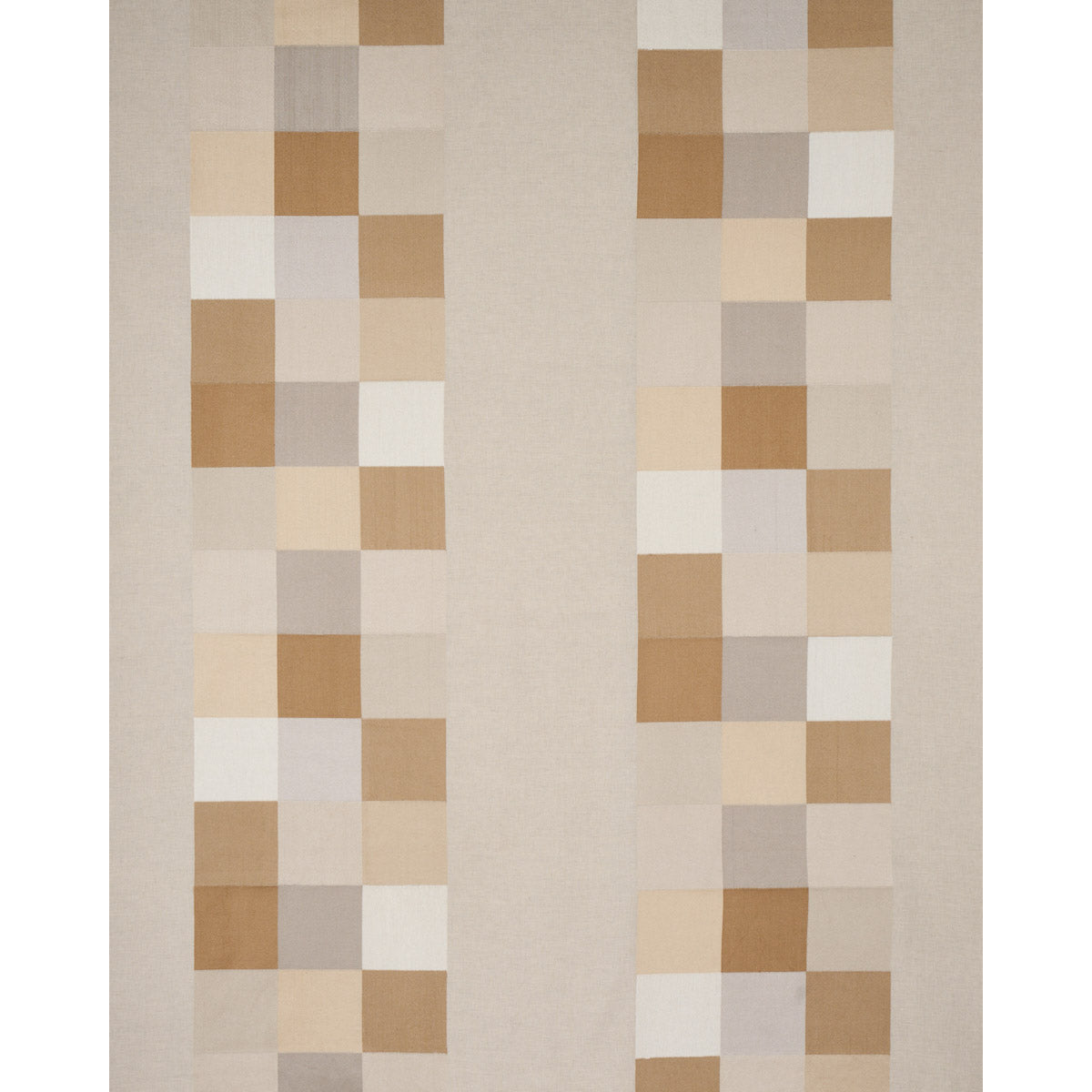 Schumacher Embroidered Tile Light Neutral Fabric 81830