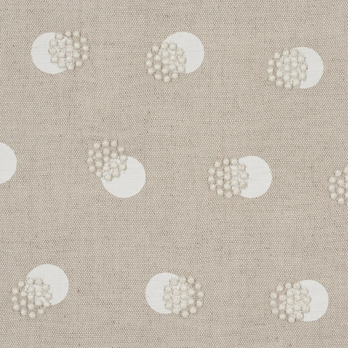 Schumacher Taylor Embroidery Ivory On Natural Fabric Sample 81840