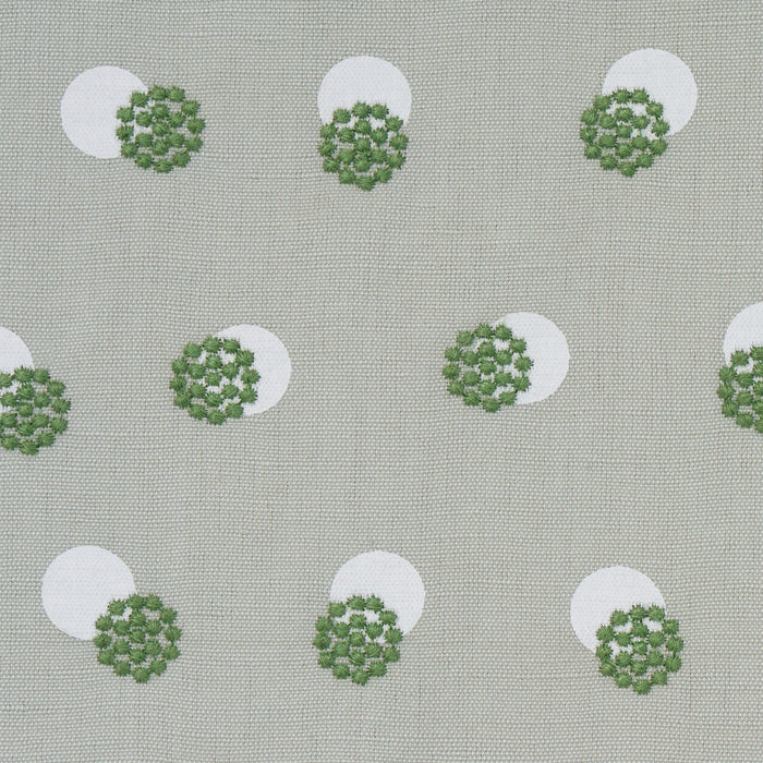 Schumacher Taylor Embroidery Green Fabric Sample 81842