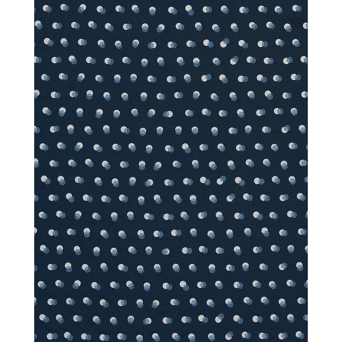 Schumacher Taylor Embroidery Sky On Navy Fabric 81843