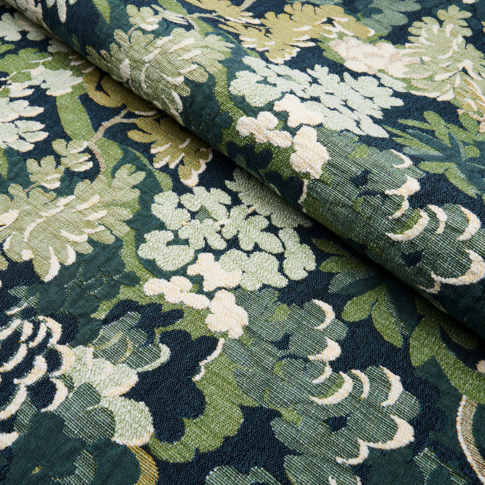 Schumacher Verdure Tapestry Peacock Fabric 81850