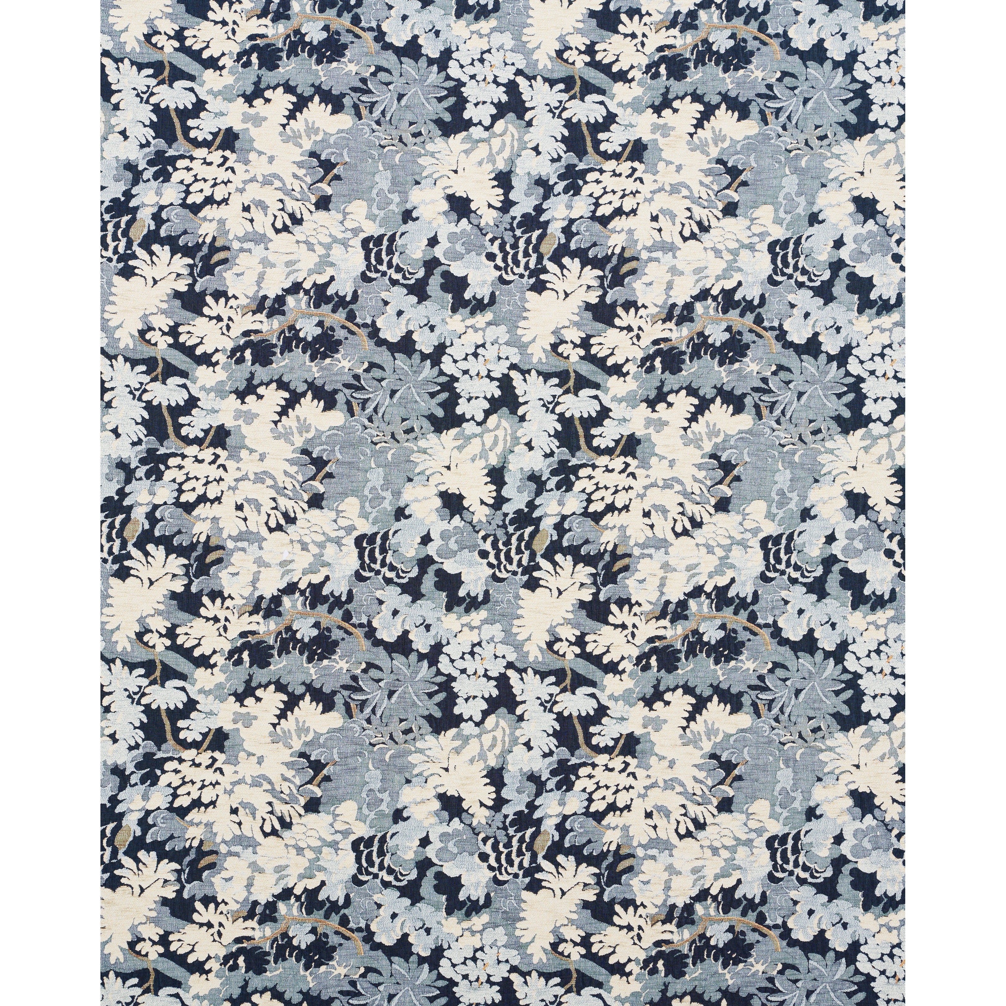 Schumacher Verdure Tapestry Blue Fabric Sample 81851