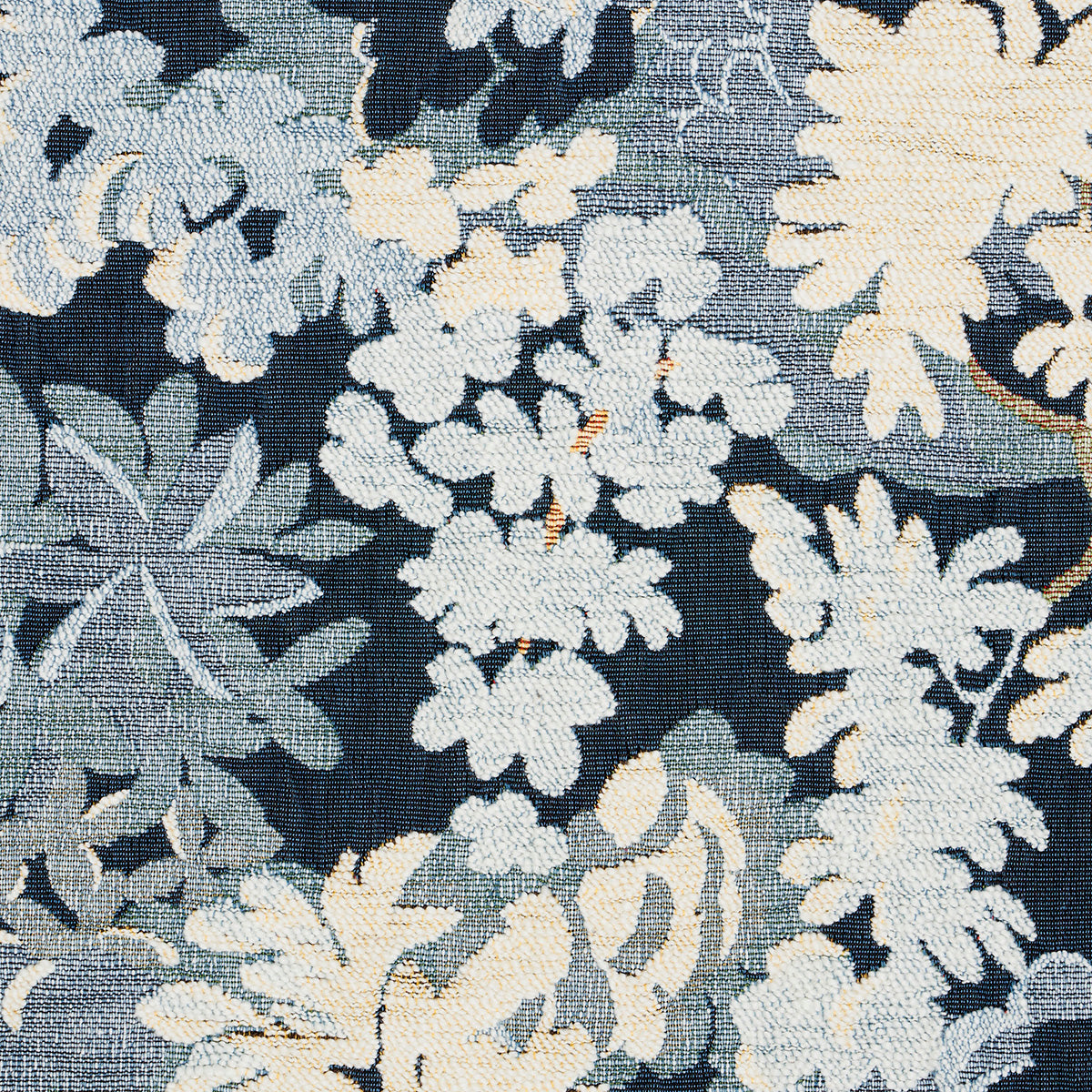 Schumacher Verdure Tapestry Blue Fabric Sample 81851