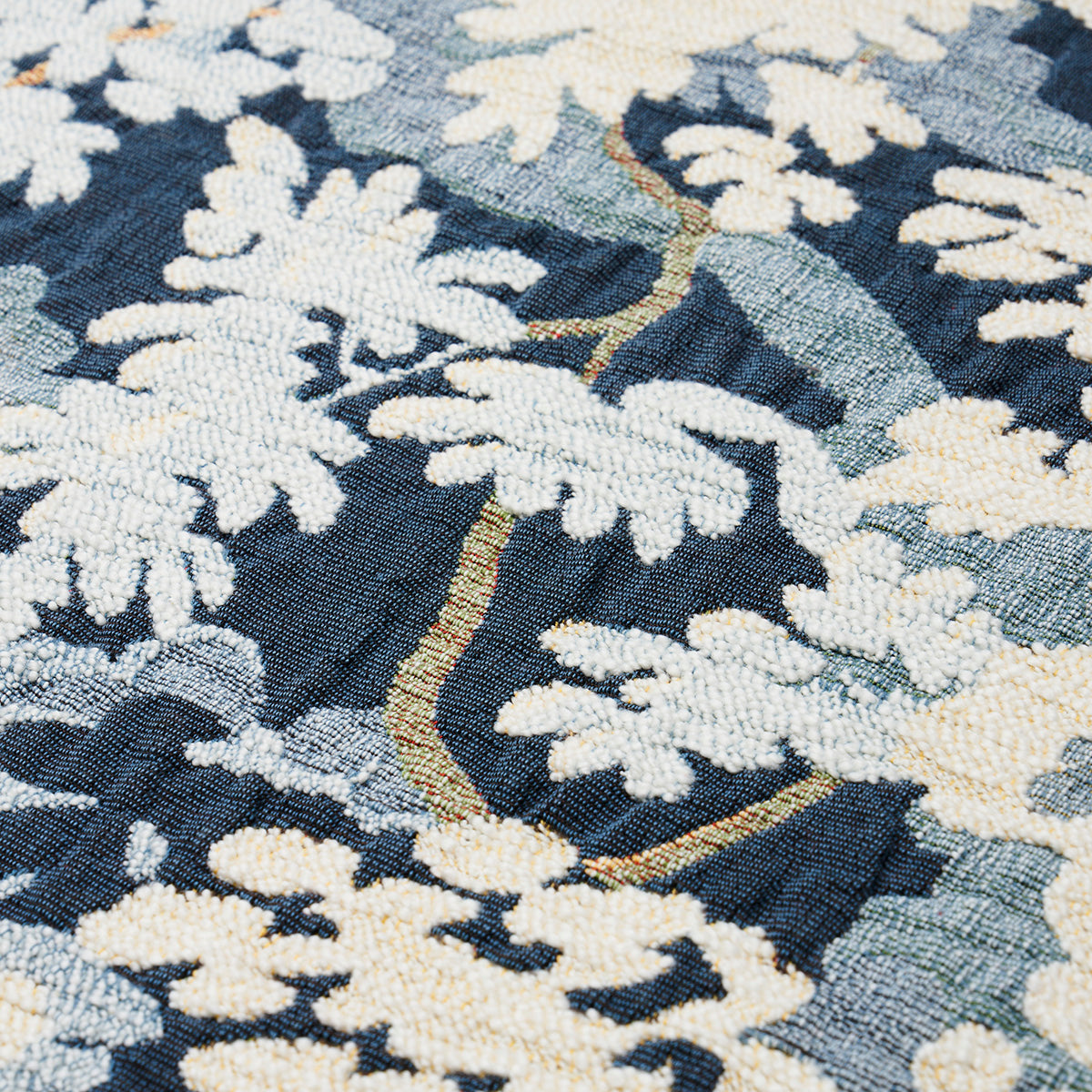 Schumacher Verdure Tapestry Blue Fabric 81851