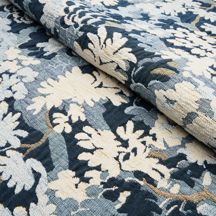 Schumacher Verdure Tapestry Blue Fabric 81851