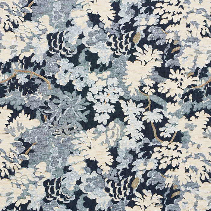 Schumacher Verdure Tapestry Blue Fabric Sample 81851