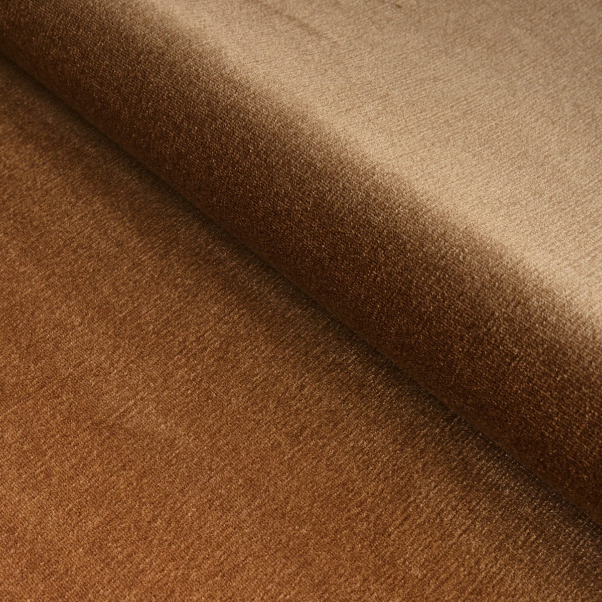 Schumacher Sumptuous Silk Wool Velvet Camel Fabric Sample 81891