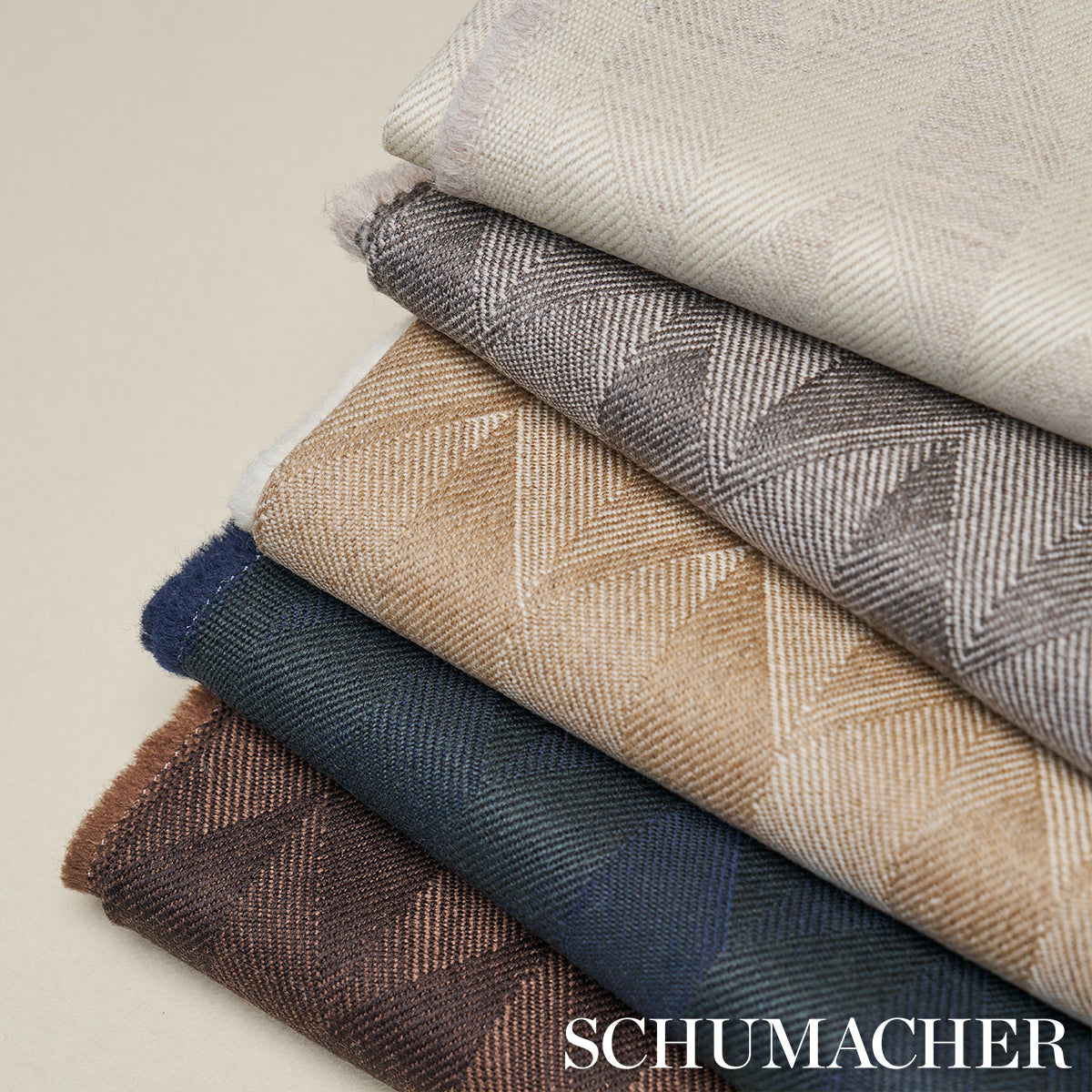 Schumacher Ezra Wool Chocolate Fabric Sample 81934