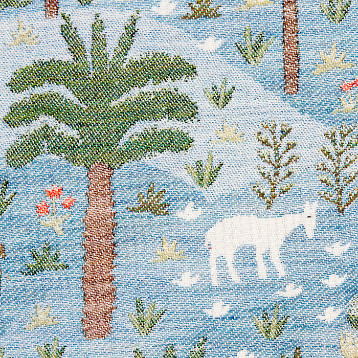 Schumacher Las Colinas Scenic Tapestry Blue Fabric 81961