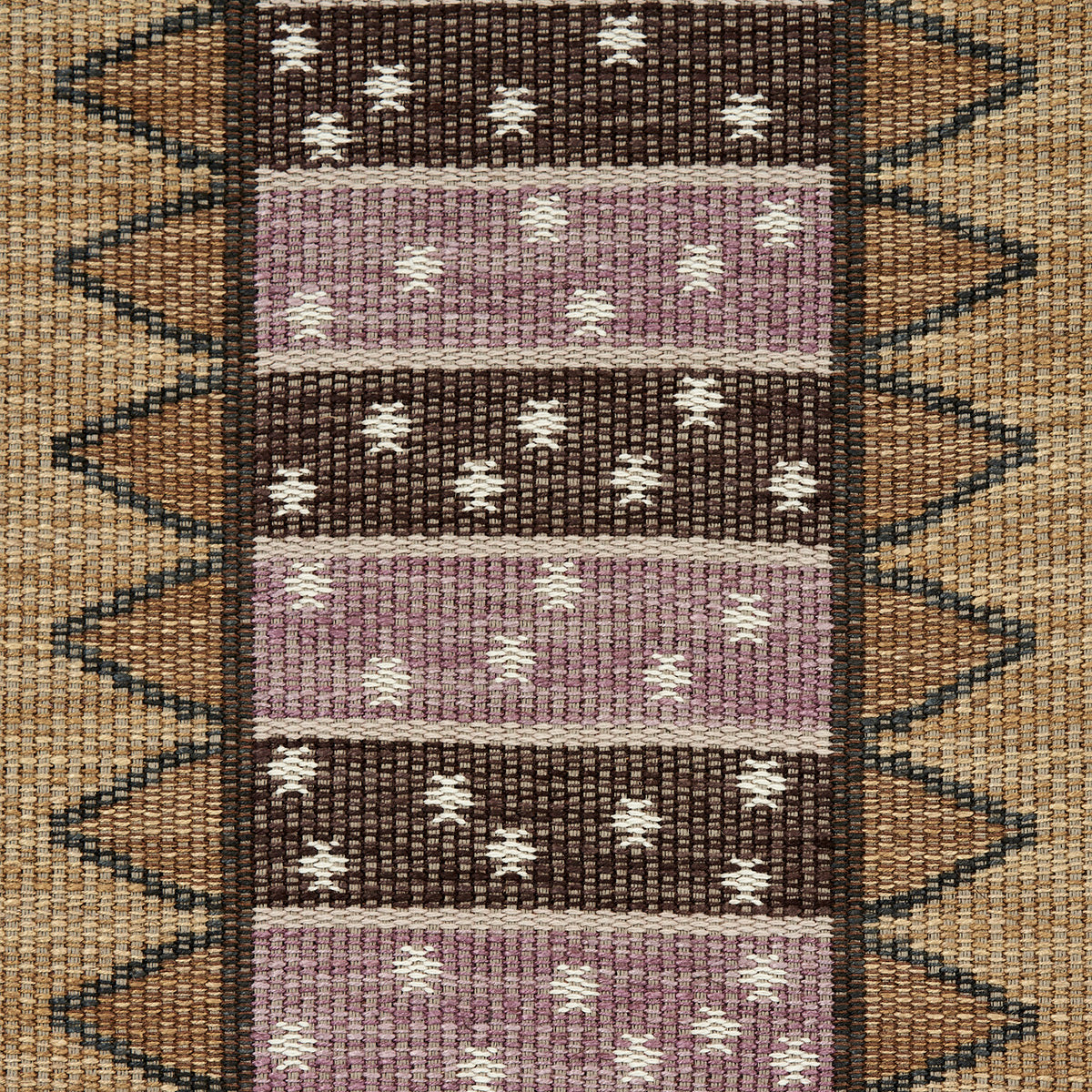 Schumacher Noor Kilim Stripe Aubergine Fabric 81981