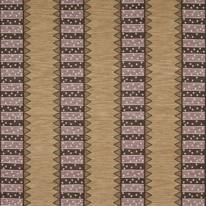 Schumacher Noor Kilim Stripe Aubergine Fabric 81981