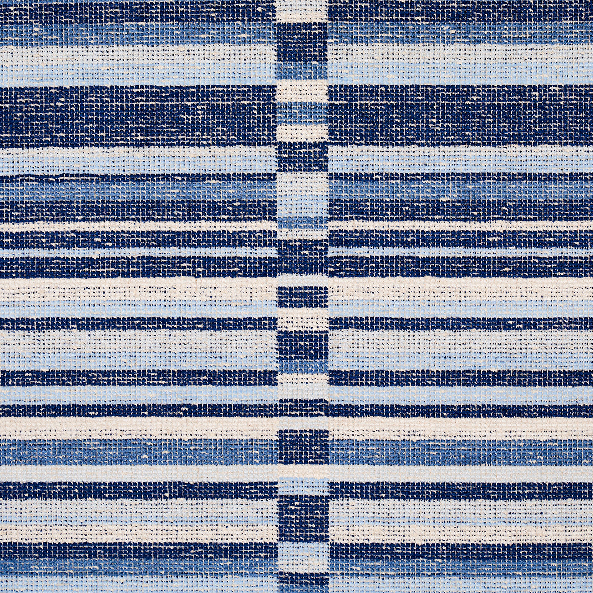 Schumacher Tierra Stripe Blue Fabric 82010