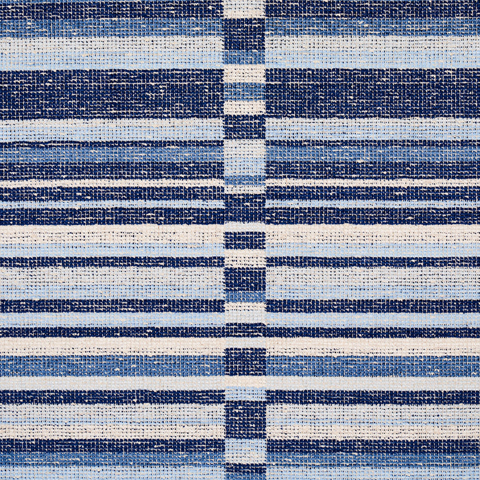 Schumacher Tierra Stripe Blue Fabric Sample 82010