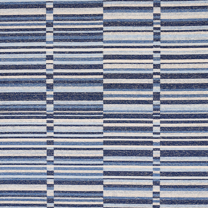 Schumacher Tierra Stripe Blue Fabric Sample 82010