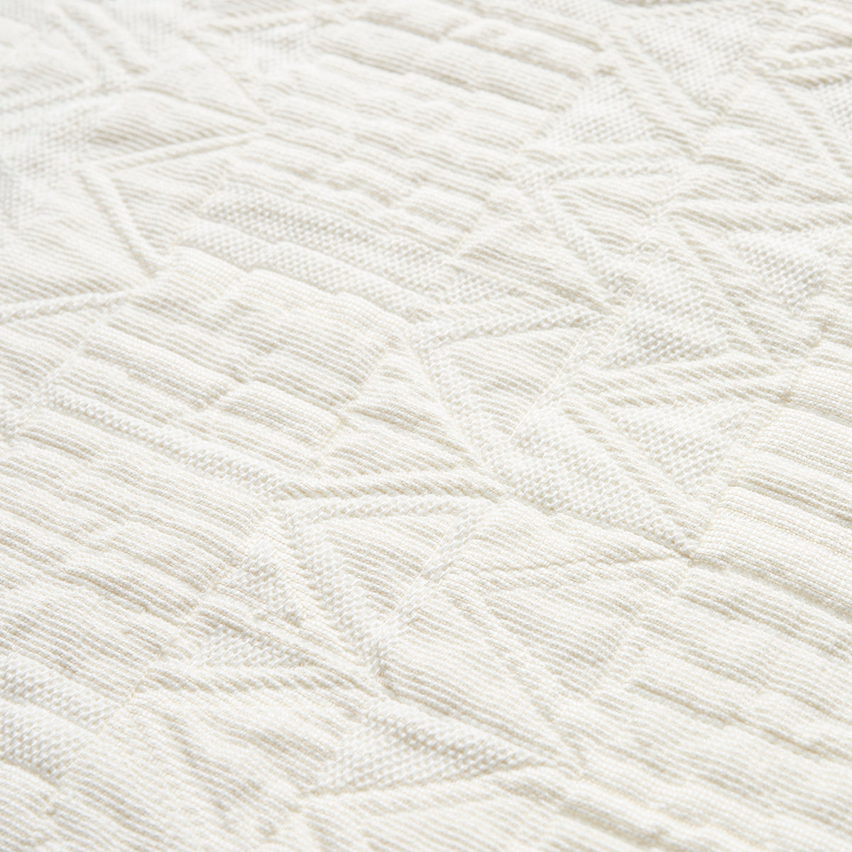 Schumacher Bizantino Quilted Weave Ivory Fabric Sample 82021