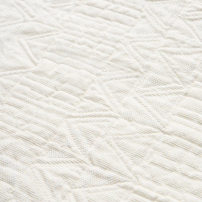 Schumacher Bizantino Quilted Weave Ivory Fabric Sample 82021