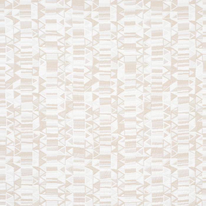 Schumacher Bizantino Quilted Weave Natural Fabric Sample 82022