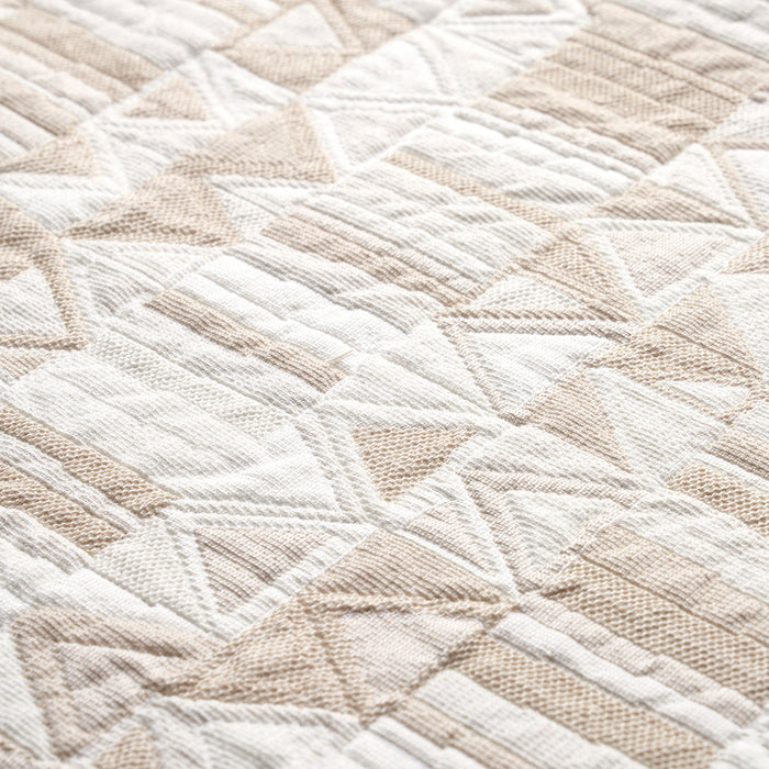 Schumacher Bizantino Quilted Weave Natural Fabric 82022