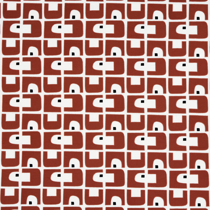 Schumacher Den Applique Clay Fabric Sample 82031