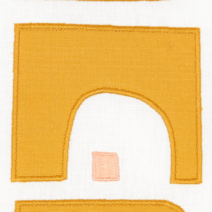 Schumacher Den Applique Ochre Fabric Sample 82033