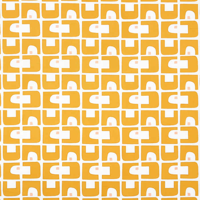 Schumacher Den Applique Ochre Fabric Sample 82033