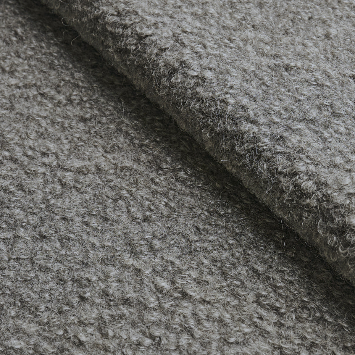 Schumacher Teddy Wool Boucle Grey Fabric 82061