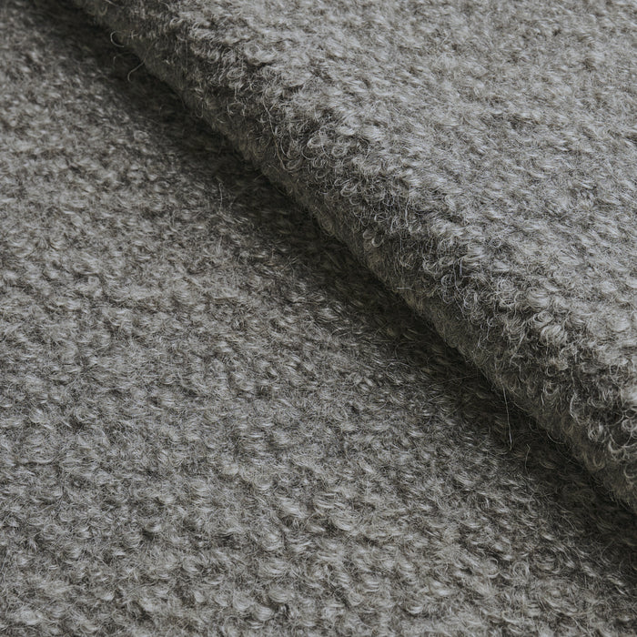 Schumacher Teddy Wool Boucle Grey Fabric Sample 82061