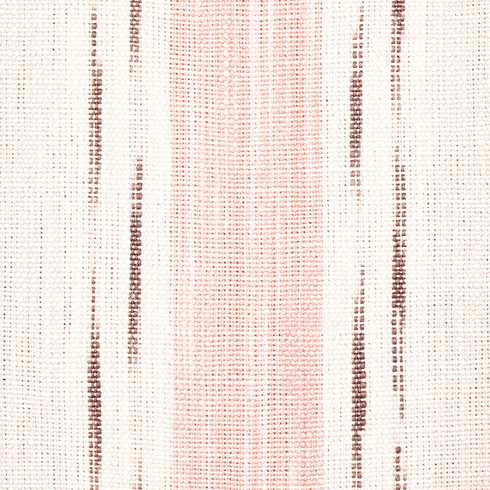 Schumacher Mirza Ikat Stripe Blush On Natural Fabric 82111