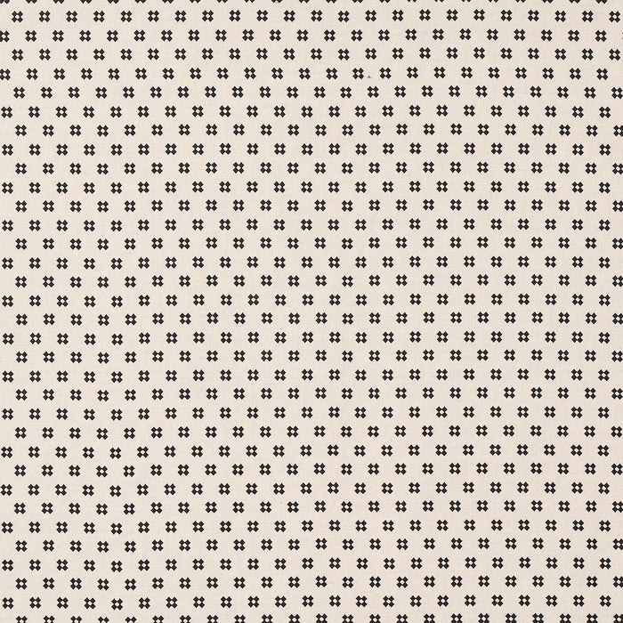 Schumacher Thandie Embroidery Carbon On Natural Fabric Sample 82120