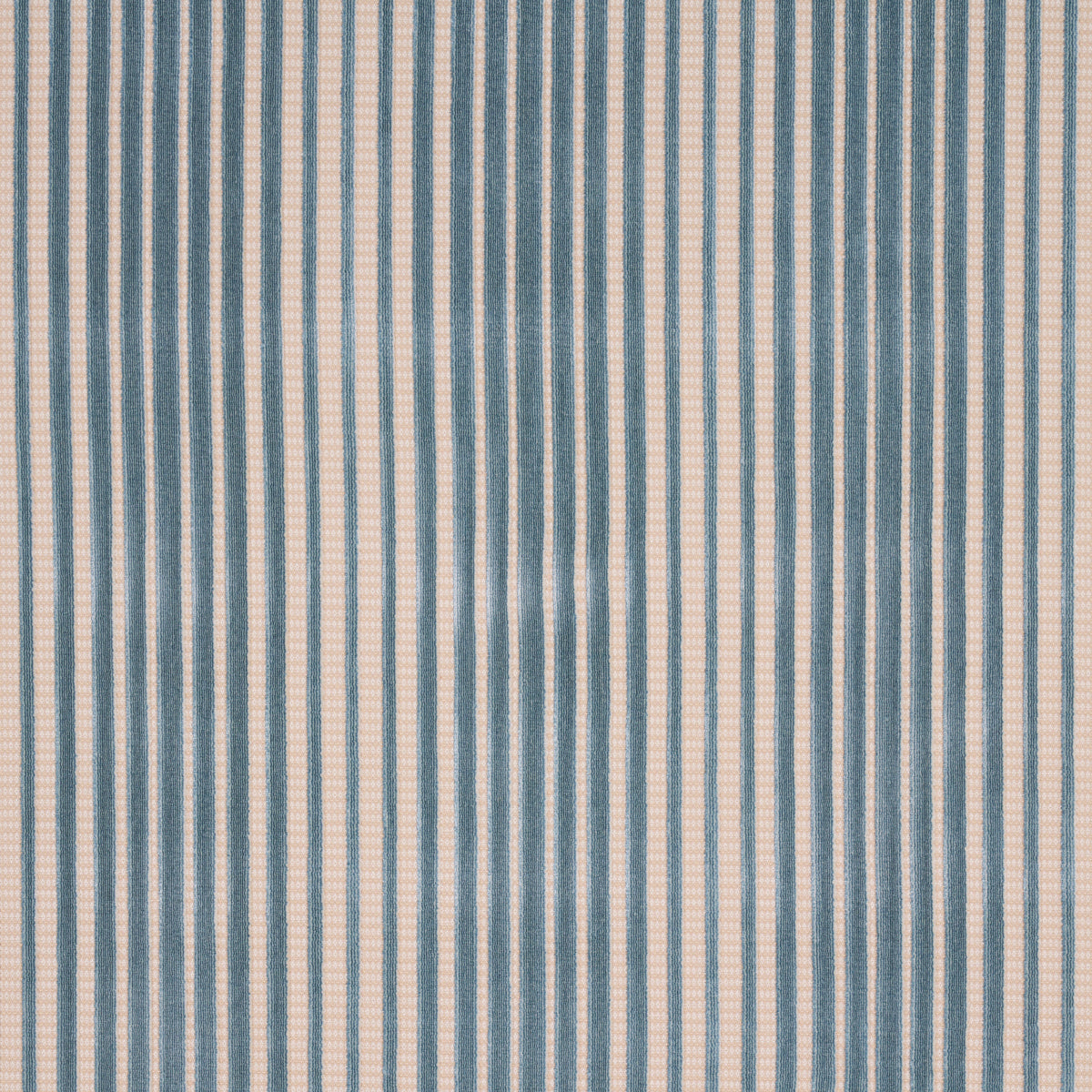 Schumacher Chimay Stripe Velvet Ciel Fabric 82150