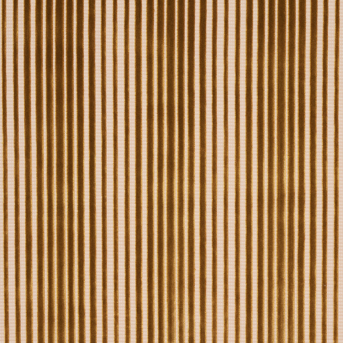 Schumacher Chimay Stripe Velvet Bronze Fabric 82151