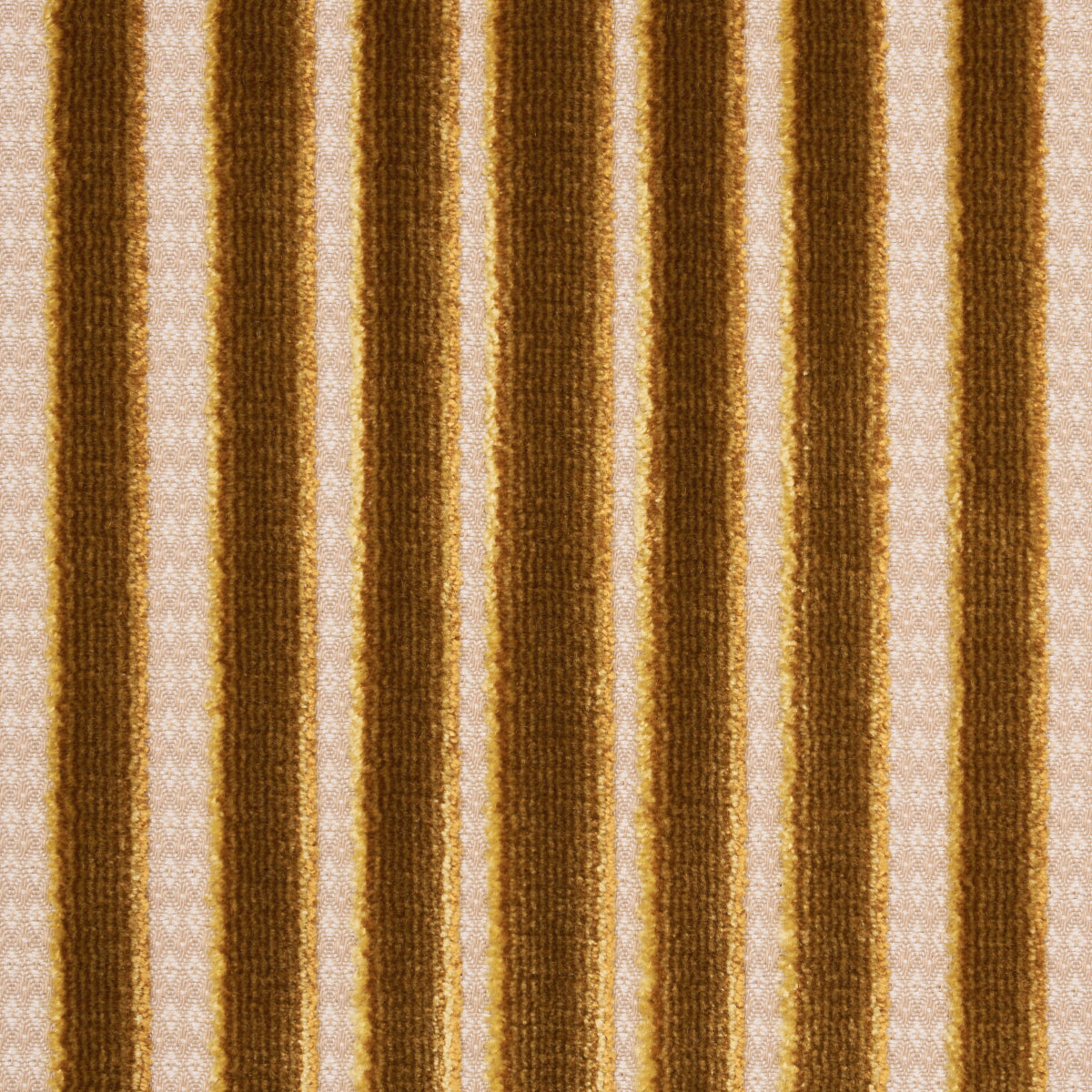 Schumacher Chimay Stripe Velvet Bronze Fabric 82151