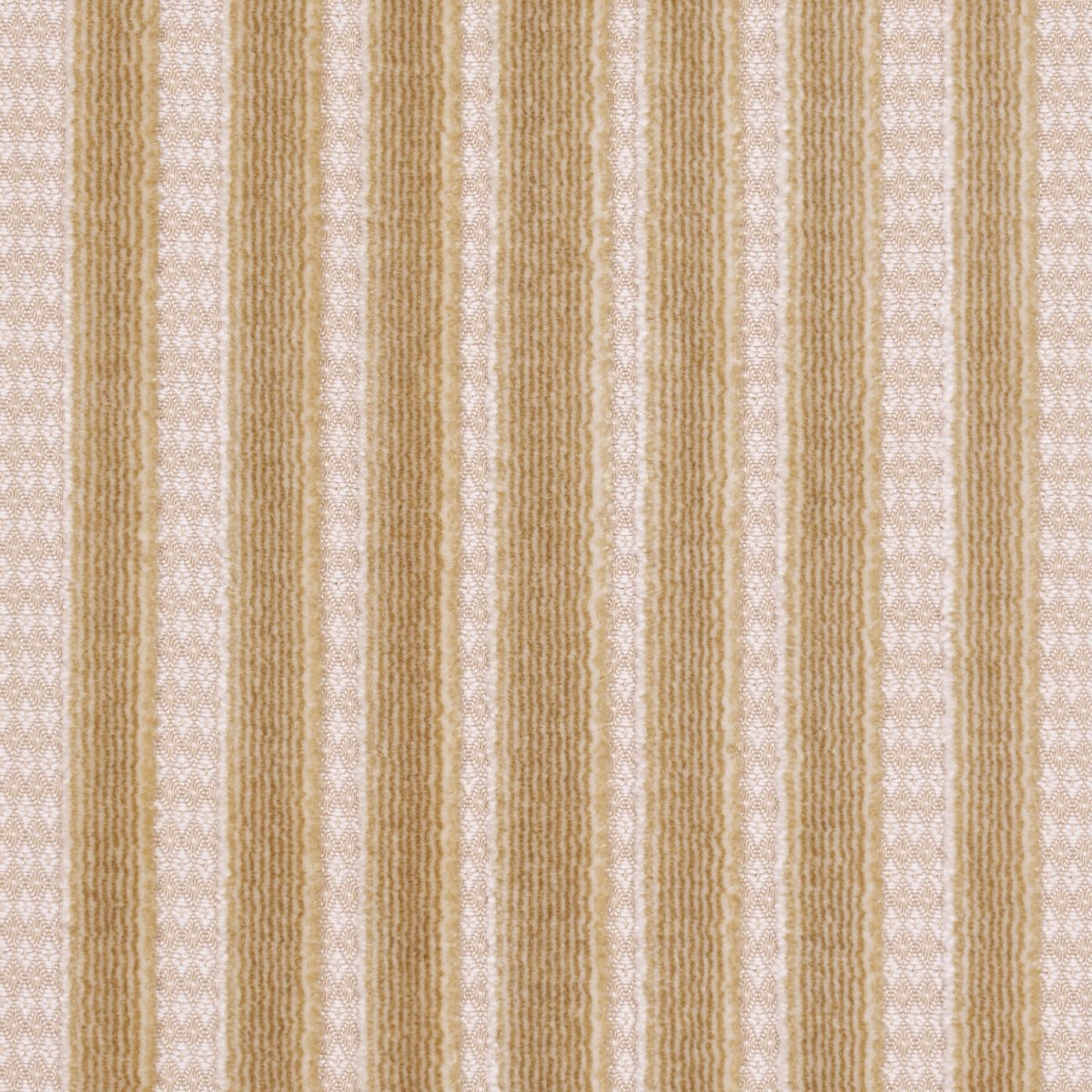 Schumacher Chimay Stripe Velvet Champagne Fabric 82153