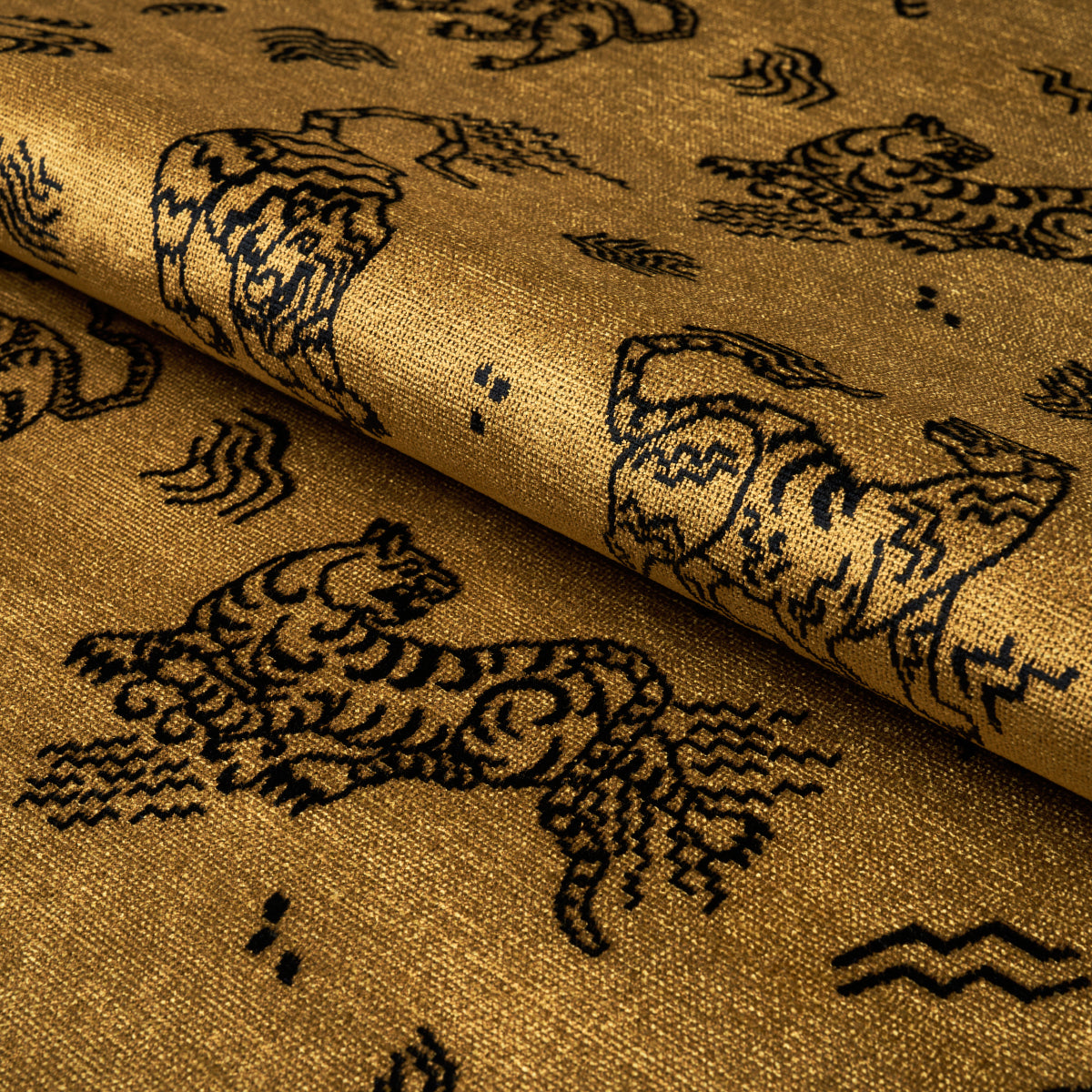 Schumacher Kinabalu Velvet Gold Fabric 82170