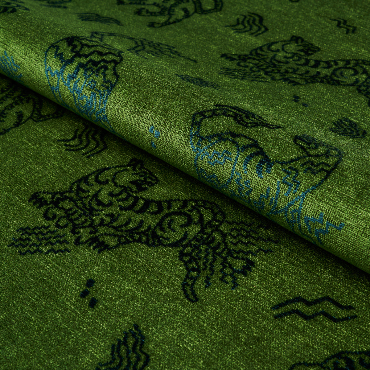 Schumacher Kinabalu Velvet Emerald Fabric 82171