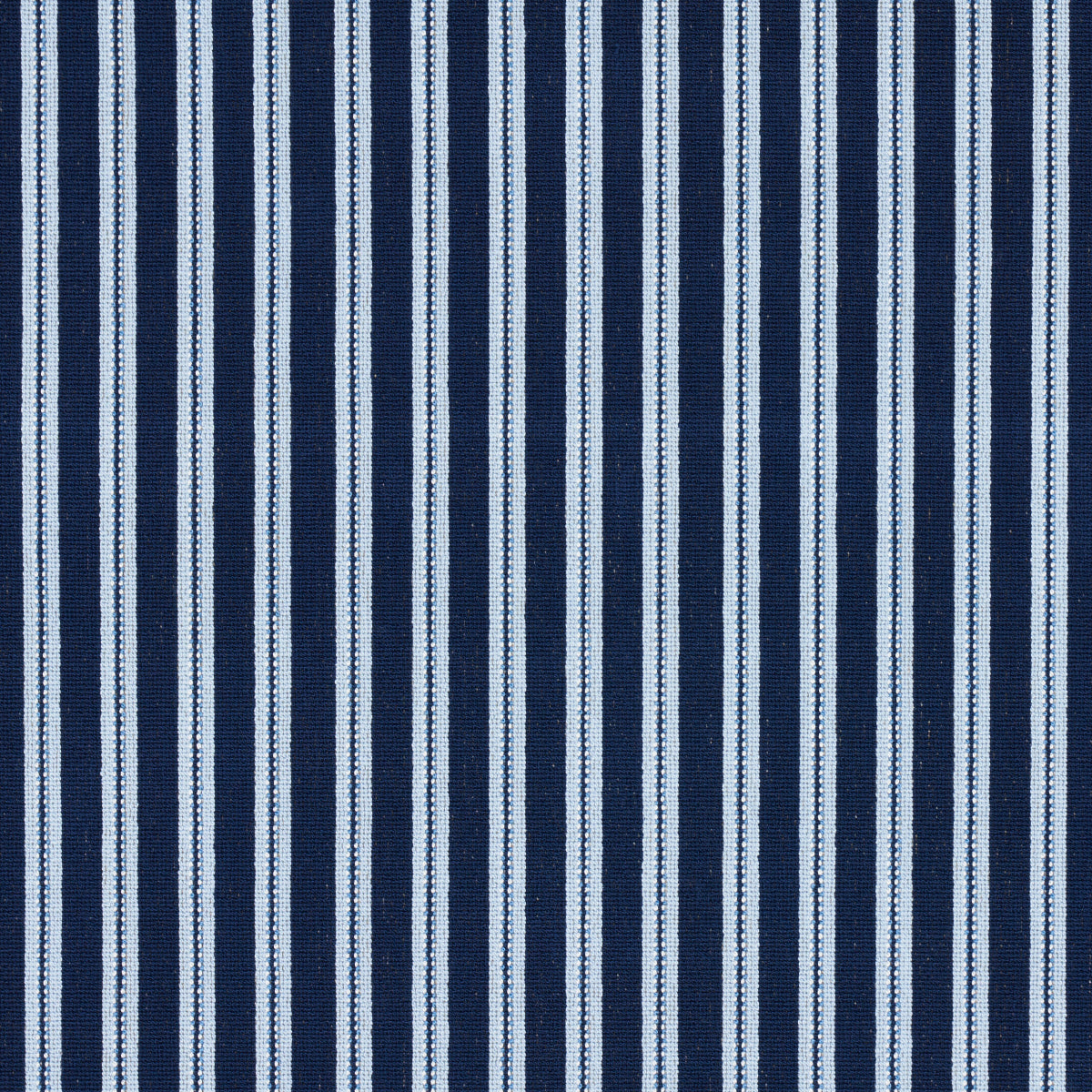 Schumacher Benson Stripe Épinglé Navy Fabric 82180