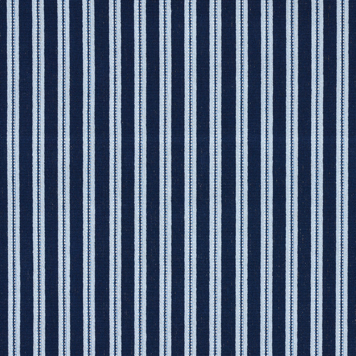 Schumacher Benson Stripe Épinglé Navy Fabric 82180