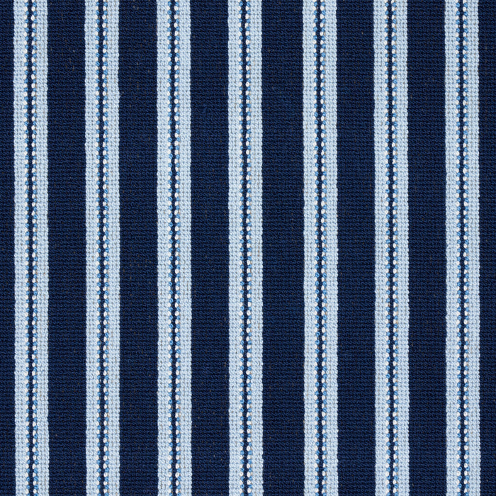 Schumacher Benson Stripe Epingle Navy Fabric Sample 82180