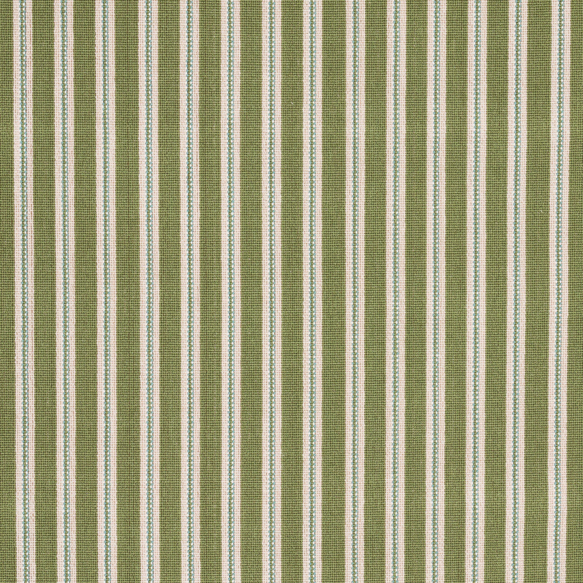 Schumacher Benson Stripe Épinglé Green Fabric 82181