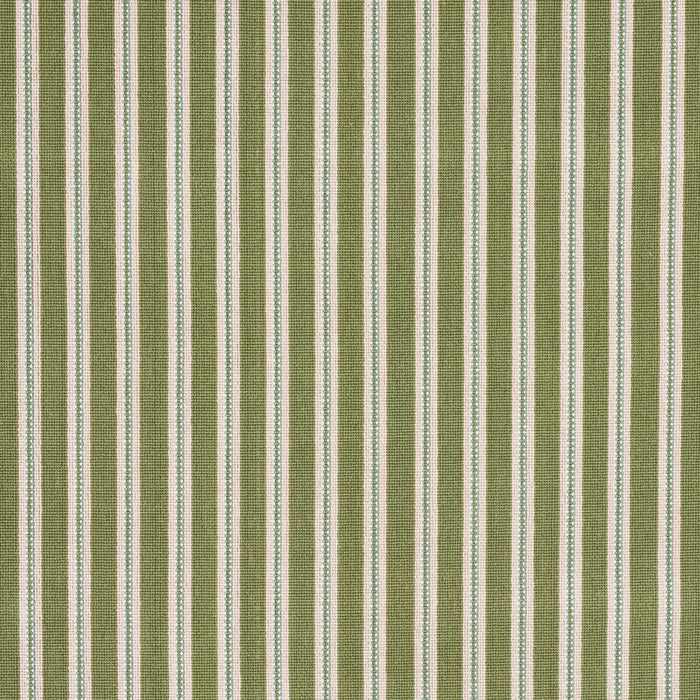 Schumacher Benson Stripe Epingle Green Fabric Sample 82181