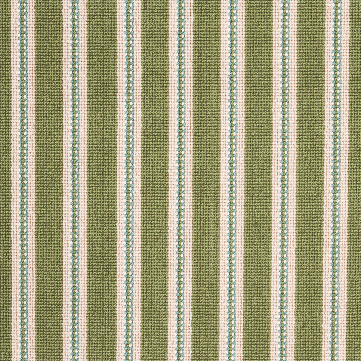 Schumacher Benson Stripe Épinglé Green Fabric 82181