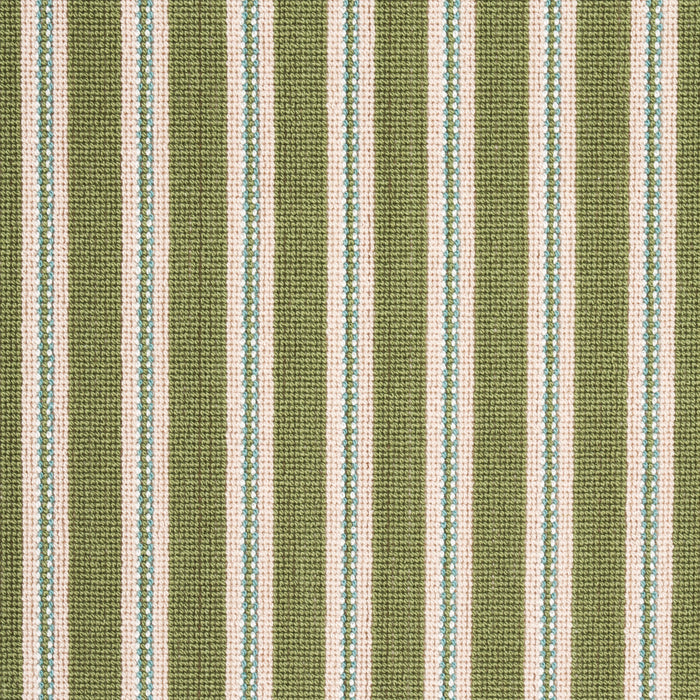 Schumacher Benson Stripe Epingle Green Fabric Sample 82181