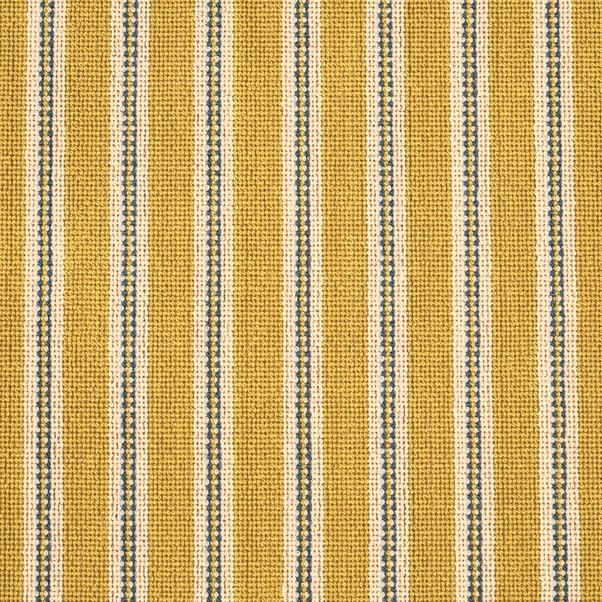 Schumacher Benson Stripe Épinglé Saffron Fabric 82182