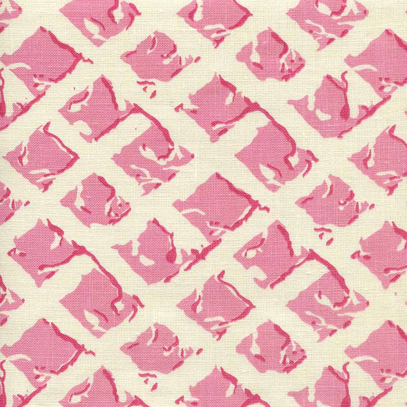 China Seas Twigs Pink Dark Pink Fabric Sample 8220-08